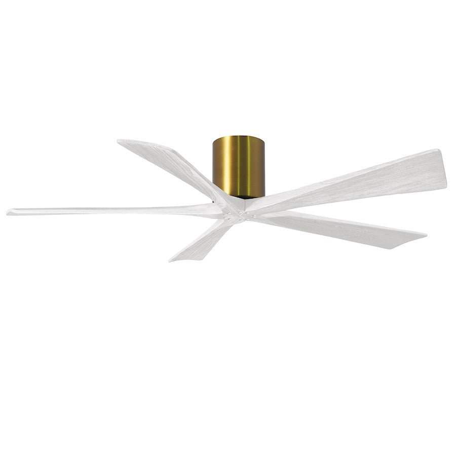 Matthews Fan Company Irene 5H 60" Ceiling Fan, Brass/White - IR5H-BRBR-MWH-60