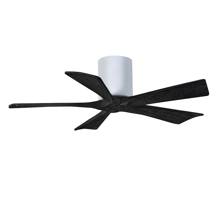 Matthews Fan Company Irene 5H 42" Ceiling Fan, Gloss White/Black - IR5H-WH-BK-42