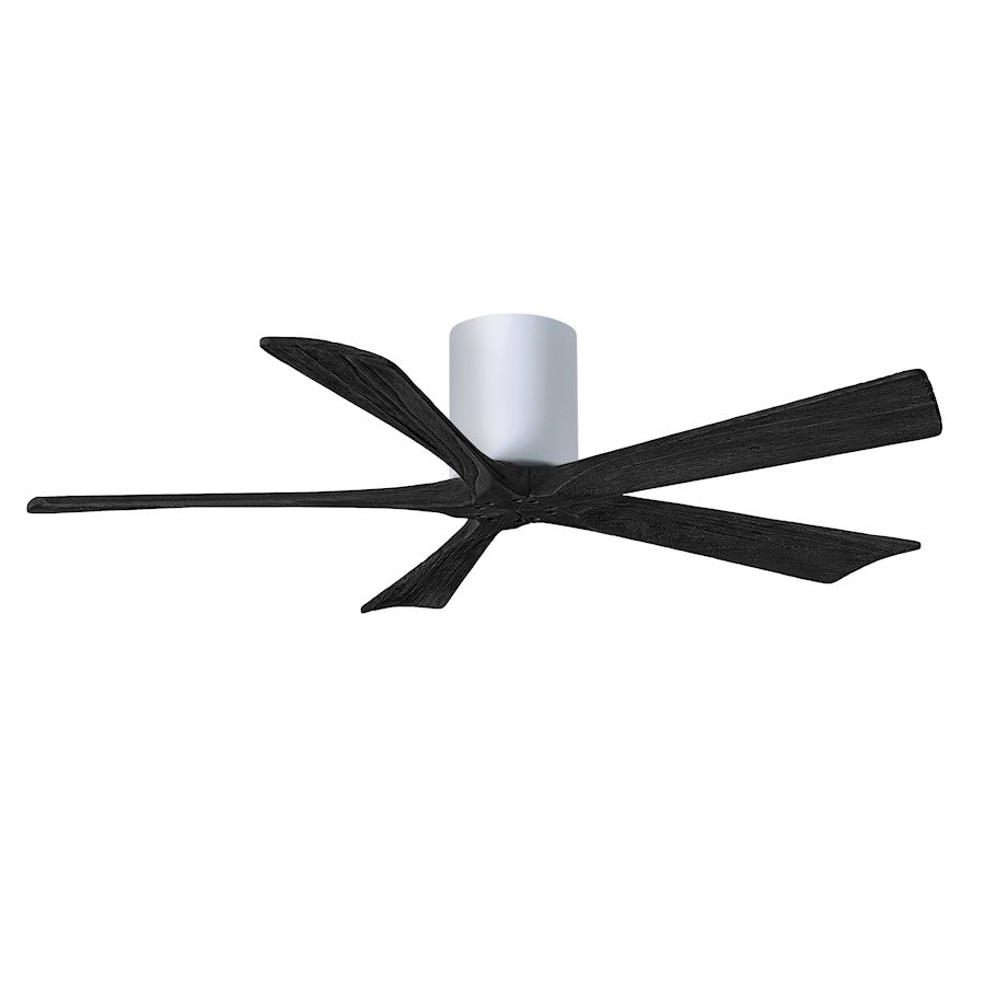 Matthews Fan Company Irene 5H 52" Ceiling Fan, Gloss White/Black - IR5H-WH-BK-52