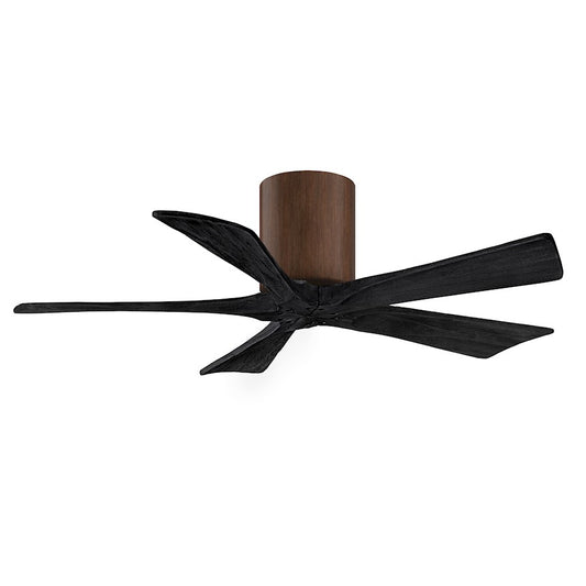 Matthews Fan Company Irene 5H 42" Ceiling Fan, Walnut/Black - IR5H-WN-BK-42