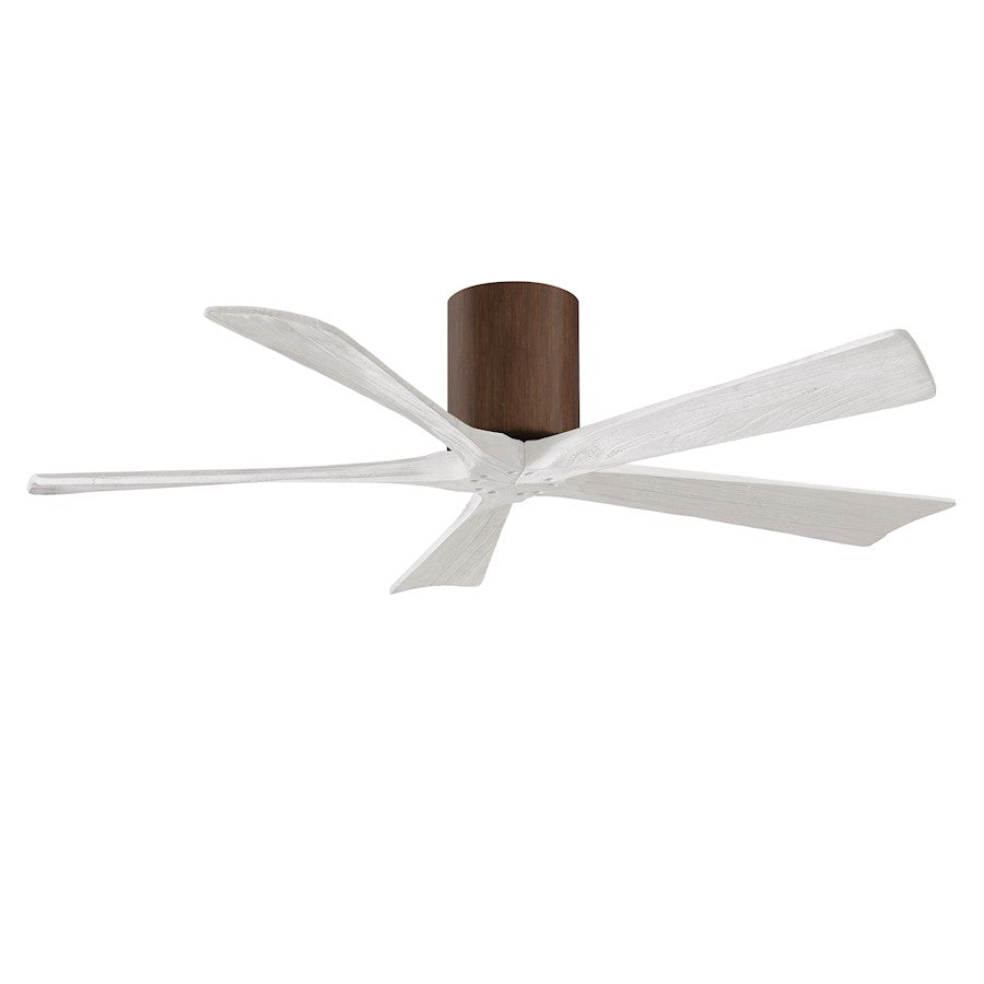 Matthews Fan Company Irene 5H 52" Ceiling Fan, Walnut/White - IR5H-WN-MWH-52