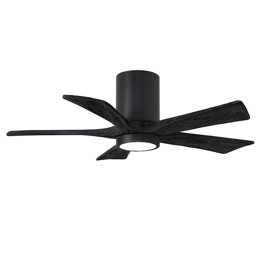 Matthews Fan Company Irene 5HLK 42" Ceiling Fan, Black/Black - IR5HLK-BK-BK-42