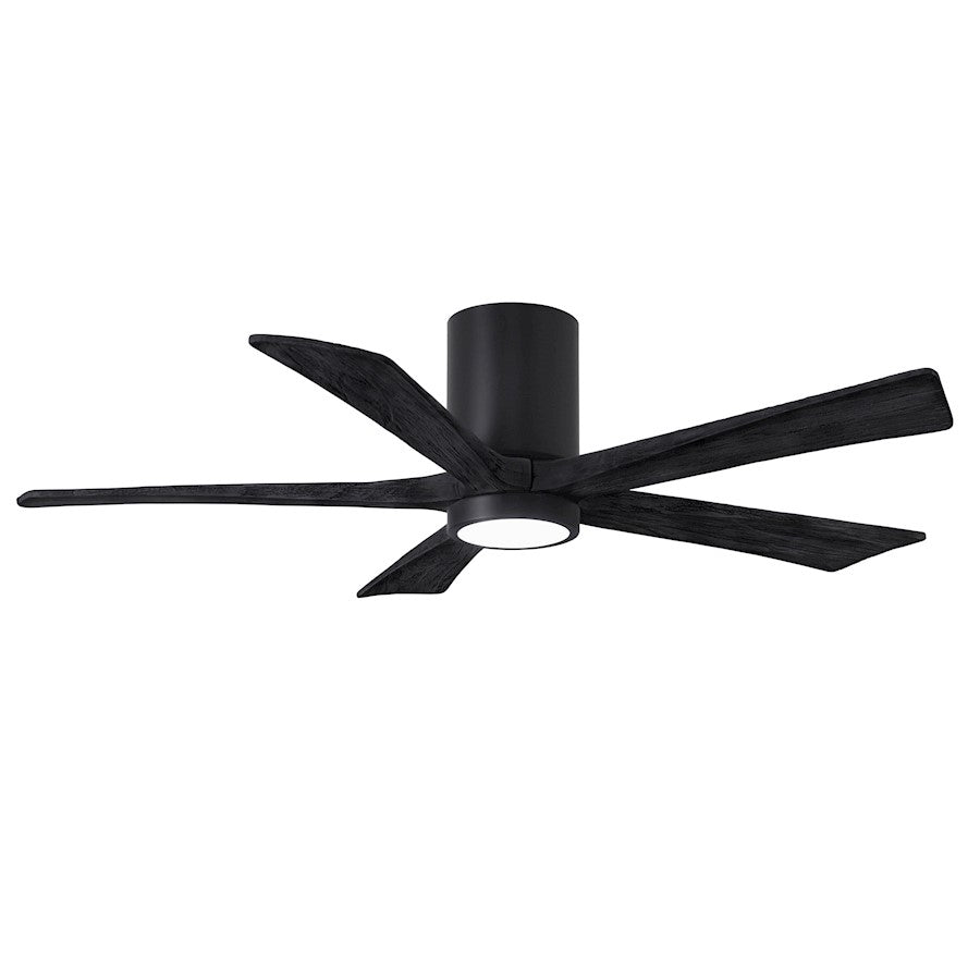 Matthews Fan Company Irene 5HLK 52" Ceiling Fan, Black/Black - IR5HLK-BK-BK-52