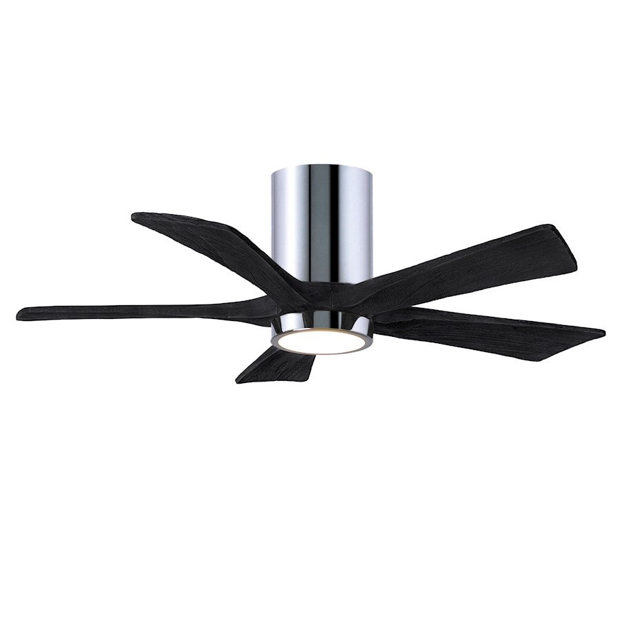 Matthews Fan Company Irene 5HLK 42" Ceiling Fan, Chrome/Black - IR5HLK-CR-BK-42