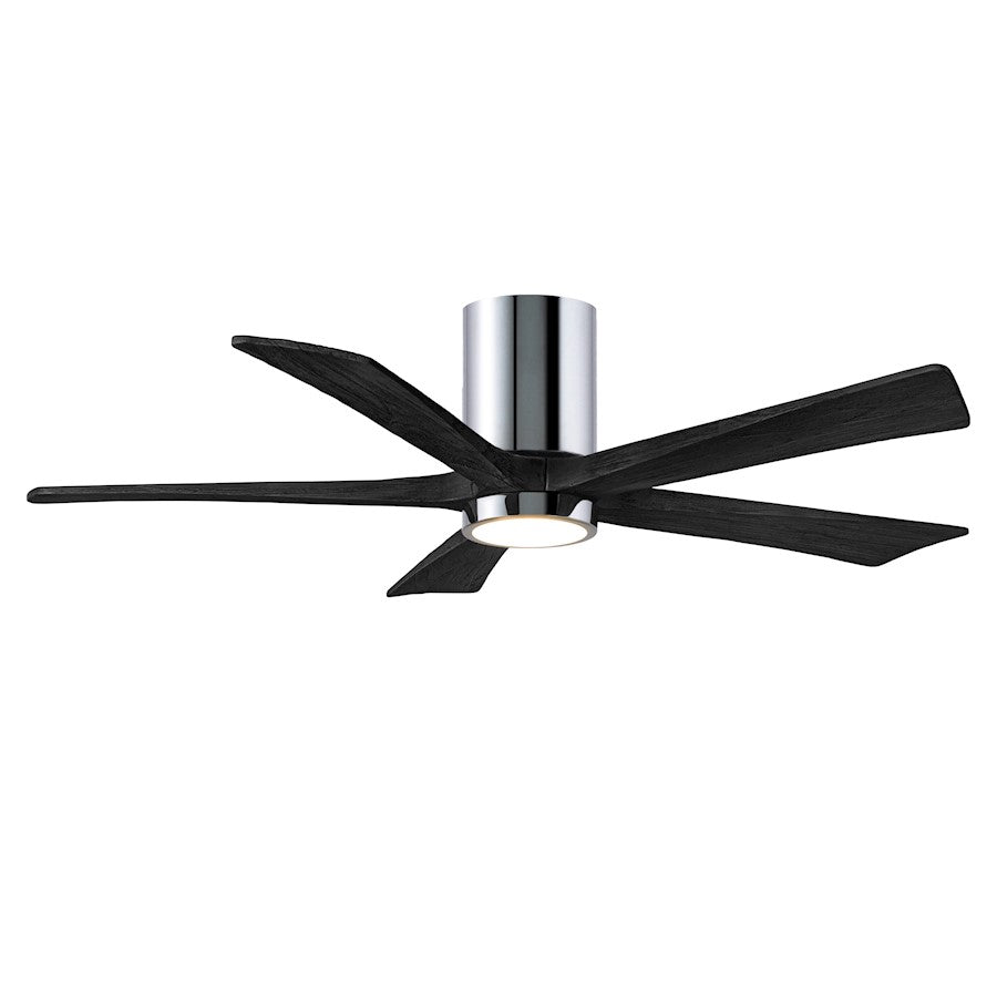 Matthews Fan Company Irene 5HLK 52" Ceiling Fan, Chrome/Black - IR5HLK-CR-BK-52