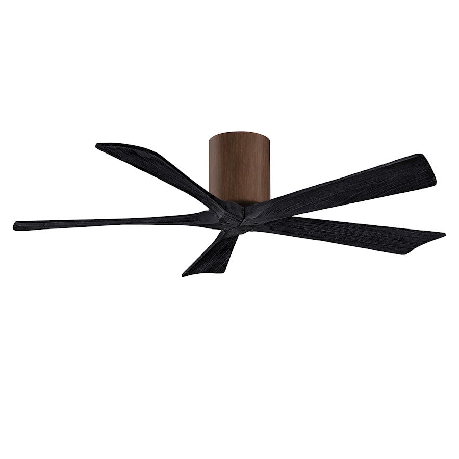 Matthews Fan Co. Irene-5HLK 52" 5 Blade LED Ceiling Fan, WN/BK - IR5HLK-WN-BK-52