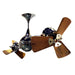 Matthews Fan Co. Italo Ventania Rotational Ceiling Fan, Black/Wood - IV-BKN-WD