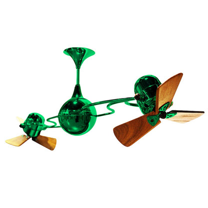 Matthews Fan Co. Italo Ventania Rotational Ceiling Fan, ES/Wood - IV-GREEN-WD