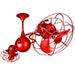 Matthews Fan Co. Italo Ventania Rotational Ceiling Fan, Rubi/Metal - IV-RED-MTL