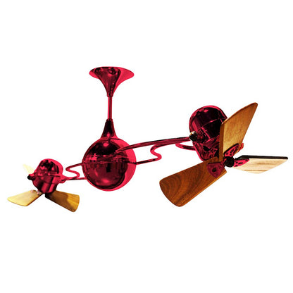 Matthews Fan Co. Italo Ventania Rotational Ceiling Fan, Rubi/Wood - IV-RED-WD