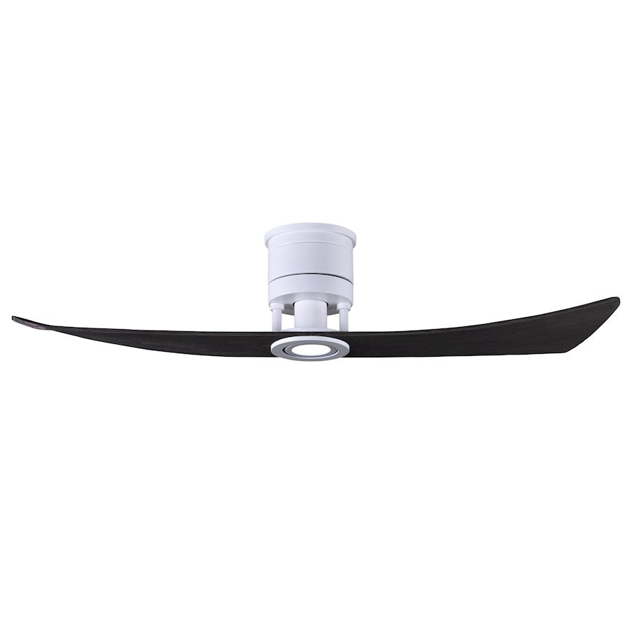 Matthews Fan Company Lindsay LED Ceiling Fan, White/Black - LW-MWH-BK