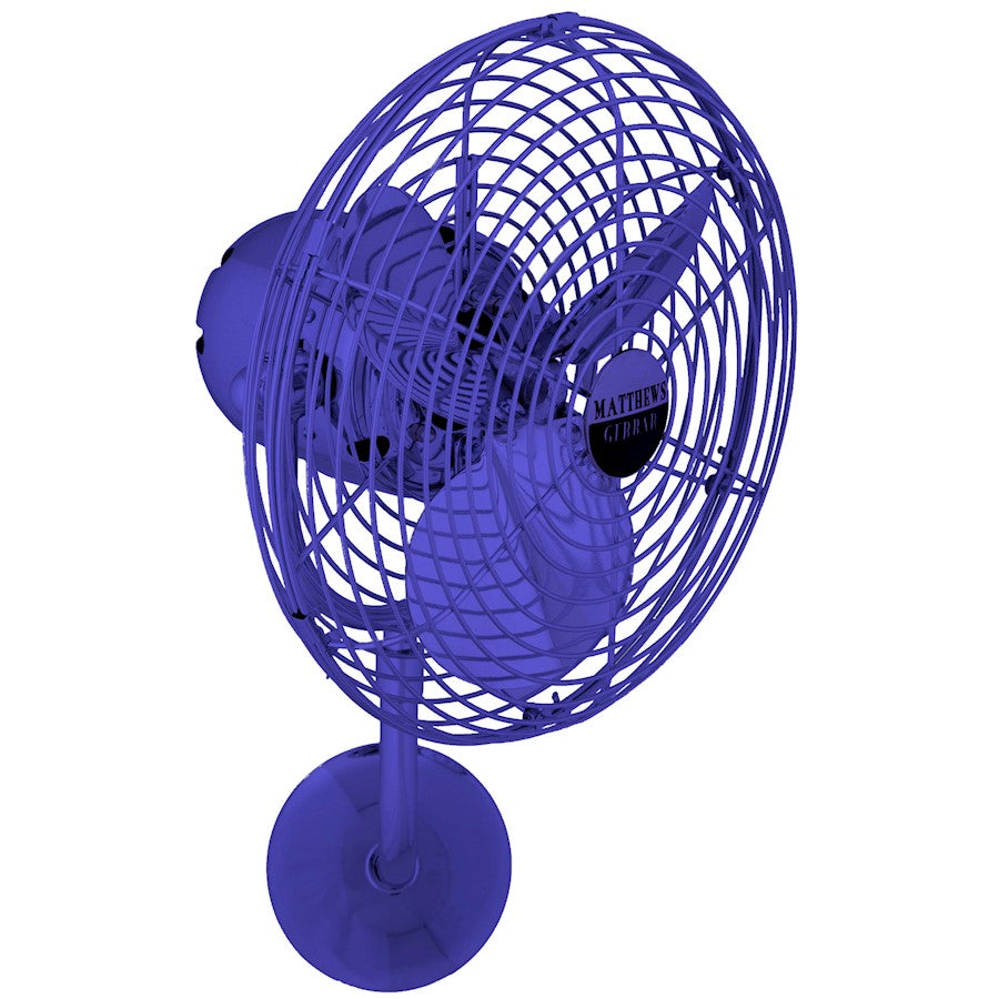 Matthews Fan Michelle Parede Directional Wall Fan, Safira/Metal - MP-BLUE-MTL