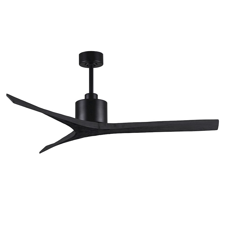 Matthews Fan Company Mollywood 60" Ceiling Fan, Black/Black Blades - MW-BK-BK-60