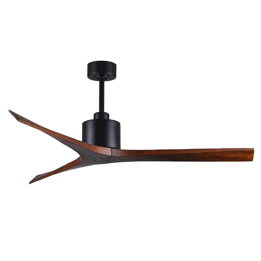 Matthews Fans Mollywood 60" Ceiling Fan, Matte Black/Walnut Blades - MW-BK-WA-60