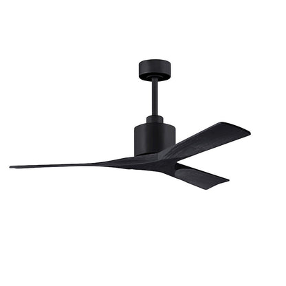 Matthews Fan Co. Nan 52" Ceiling Fan, Matte Black - NK-BK-BK-52