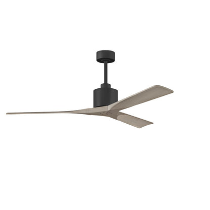 Matthews Fans Nan 60" Ceiling Fan, Matte Black/Gray Ash Blades - NK-BK-GA-60