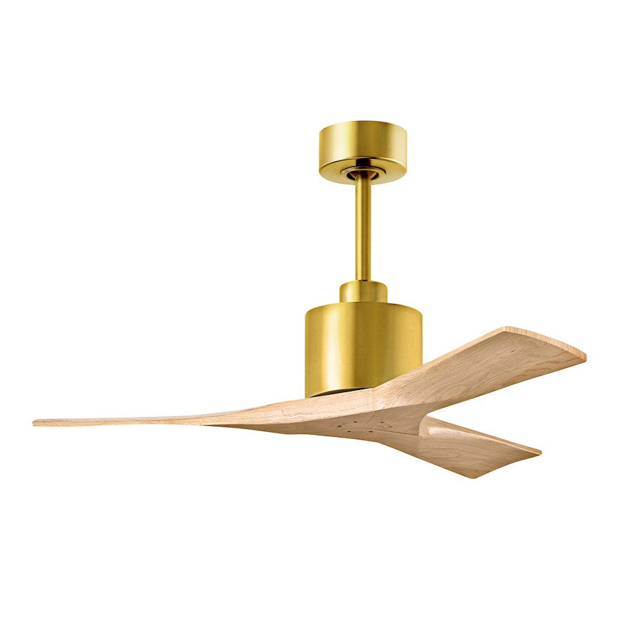 Matthews Fans Nan 42" Ceiling Fan, Brass/Maple Tone Blades - NK-BRBR-LM-42