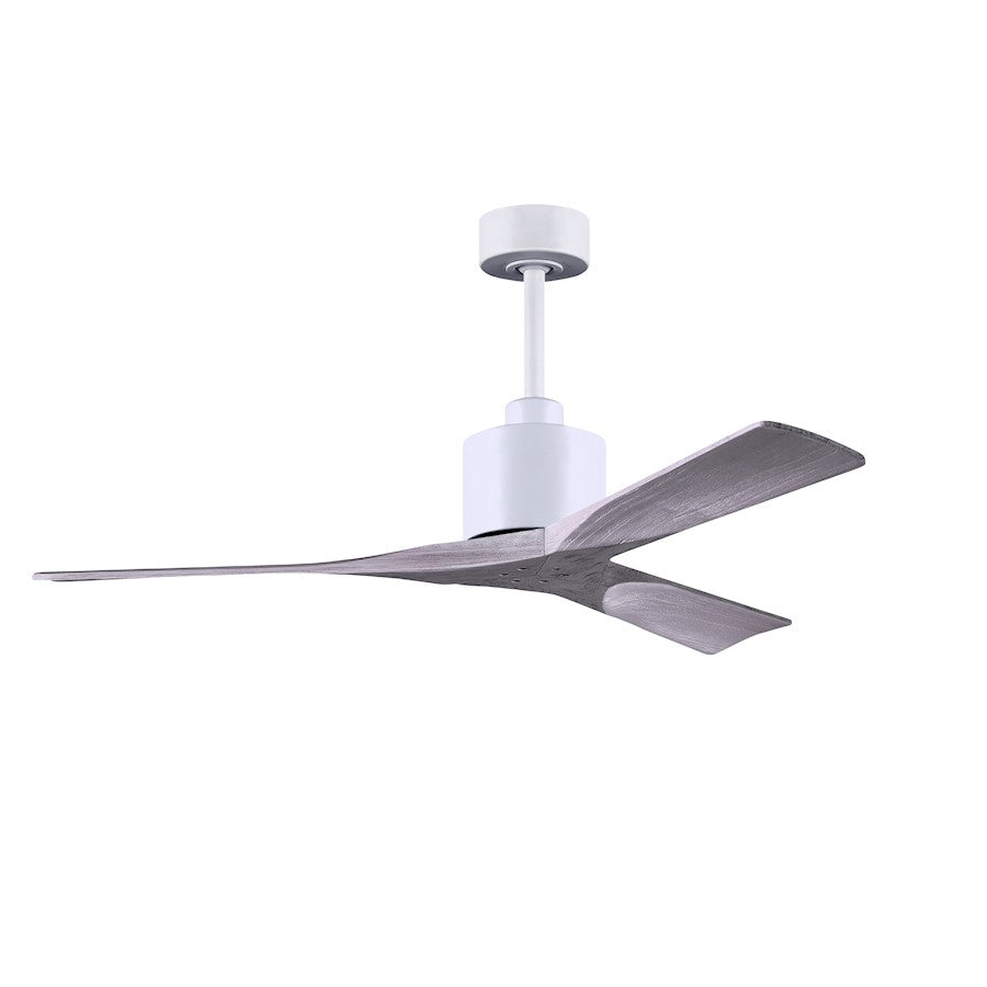 Matthews Fan Co. Nan 52" Ceiling Fan, Matte White/Barnwood Blades - NK-MWH-BW-52