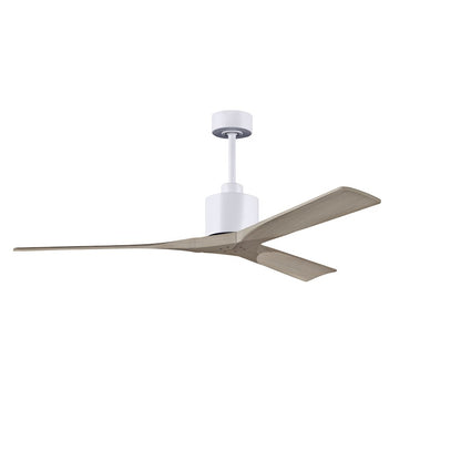 Matthews Fans Nan 60" Ceiling Fan, Matte White/Gray Ash Blades - NK-MWH-GA-60