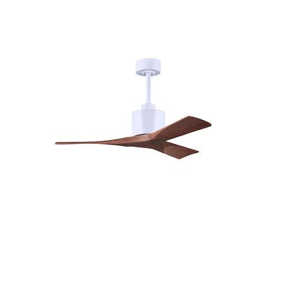 Matthews Fan Co. Nan 42" Ceiling Fan, Matte White/Walnut Blades - NK-MWH-WA-42