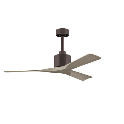 Matthews Fans Nan 52" Ceiling Fan, Textured Bronze/Gray Ash Blades - NK-TB-GA-52