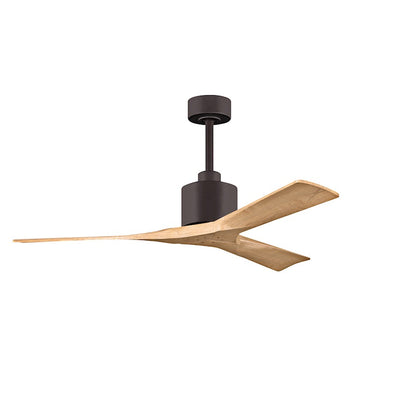 Matthews Fans Nan 52" Ceiling Fan, Bronze/Maple Tone Blades - NK-TB-LM-52