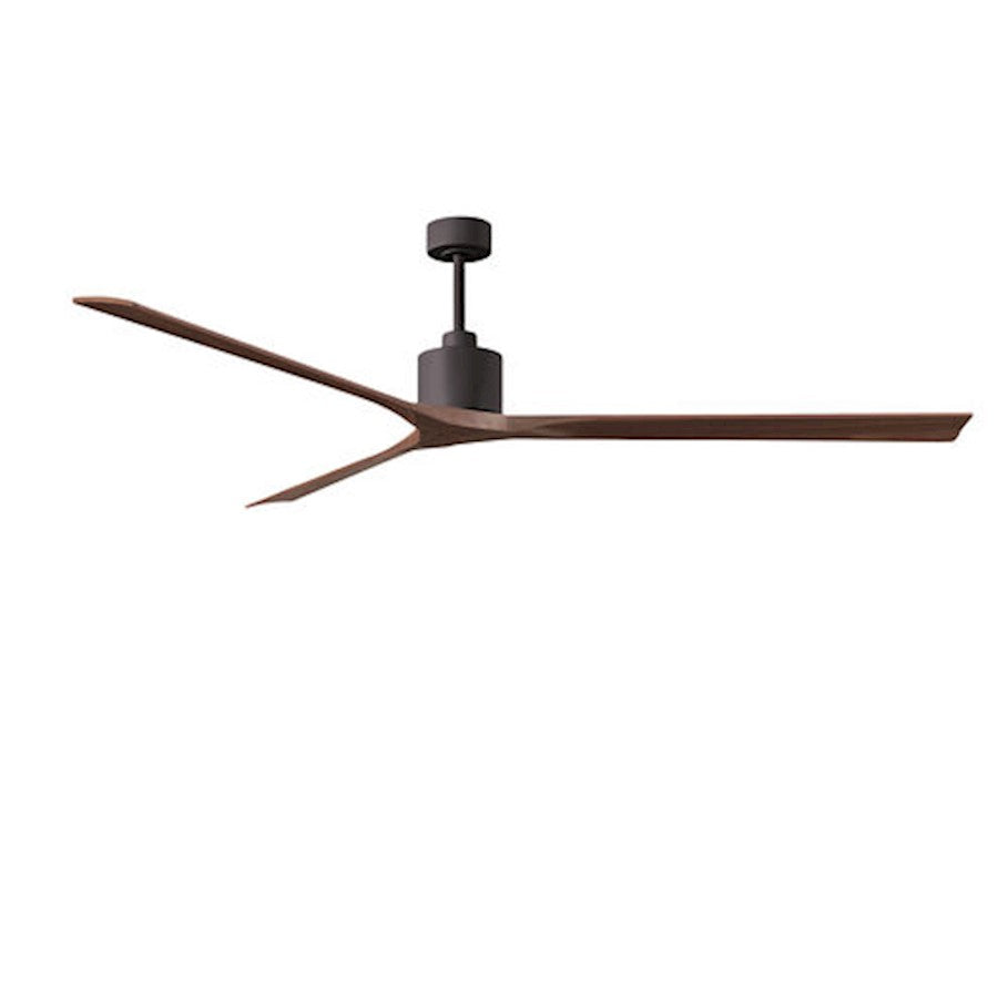 Matthews Fans Nan XL 72" Ceiling Fan, Black/Gray Ash Blades - NKXL-BK-GA-72