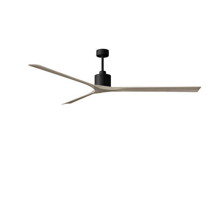 Matthews Fans Nan XL 90" Ceiling Fan, Black/Gray Ash Blades - NKXL-BK-GA-90