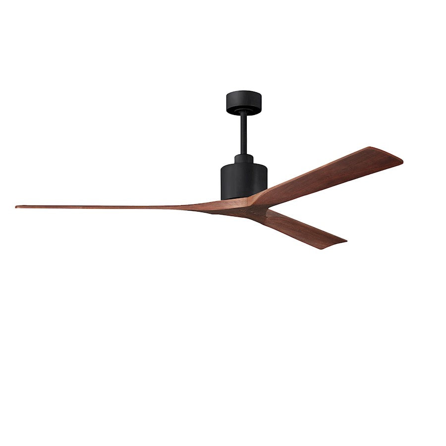 Matthews Fan Co. Nan XL 72" Ceiling Fan, Black/Walnut Blades - NKXL-BK-WA-72