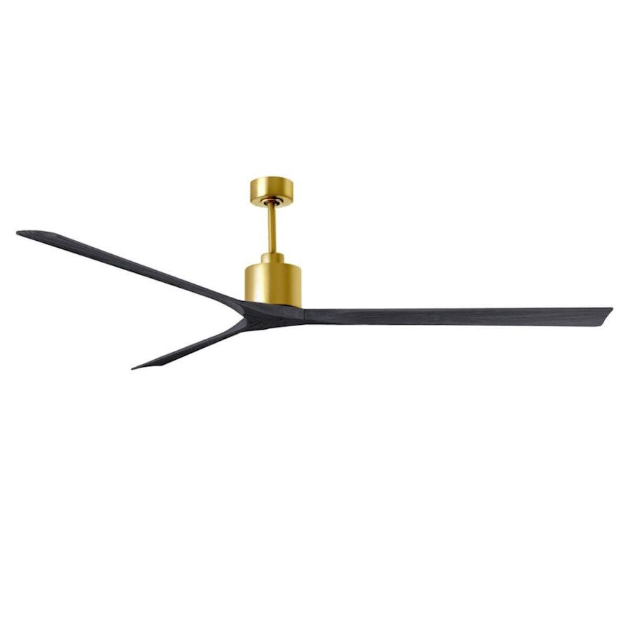 Matthews Fan Company Nan XL 90" Ceiling Fan, Brass/Black - NKXL-BRBR-BK-90