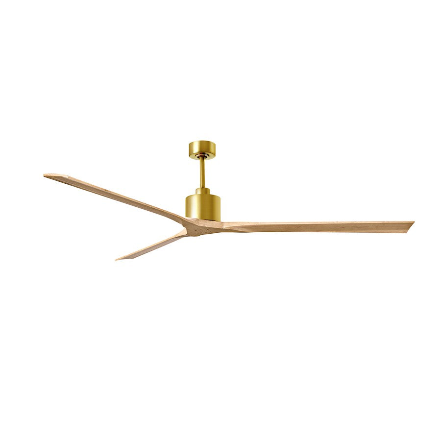 Matthews Fans Nan XL 90" Ceiling Fan, Brass/MapleTone Blades - NKXL-BRBR-LM-90