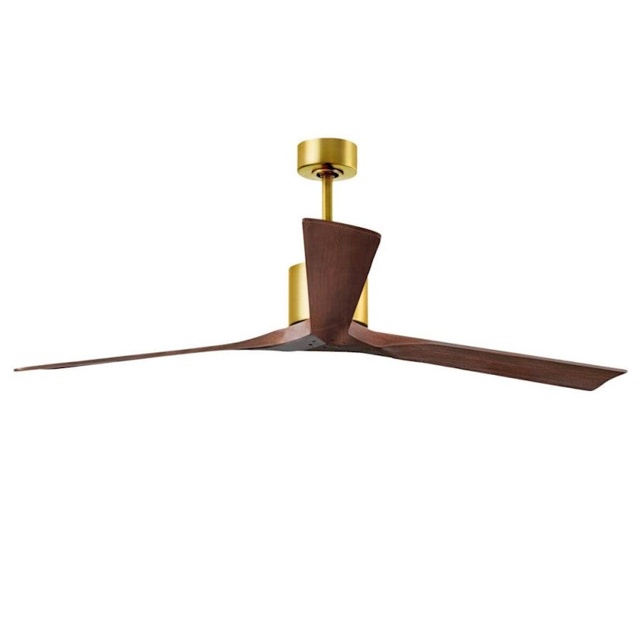 Matthews Fan Company Nan XL 72" Ceiling Fan, Brass/Walnut - NKXL-BRBR-WA-72