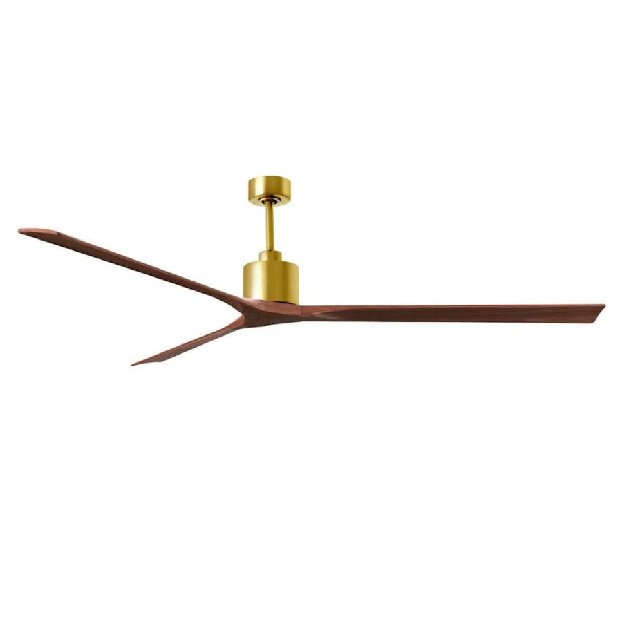 Matthews Fan Company Nan XL 90" Ceiling Fan, Brass/Walnut - NKXL-BRBR-WA-90