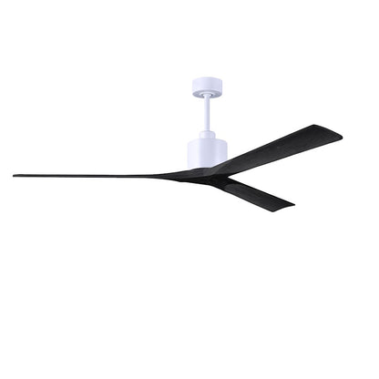 Matthews Fan Co. Nan XL 72" Ceiling Fan, White/Black Blades - NKXL-MWH-BK-72