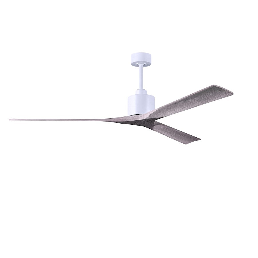 Matthews Fan Co. Nan XL 72" Ceiling Fan, White/Barnwood Blades - NKXL-MWH-BW-72