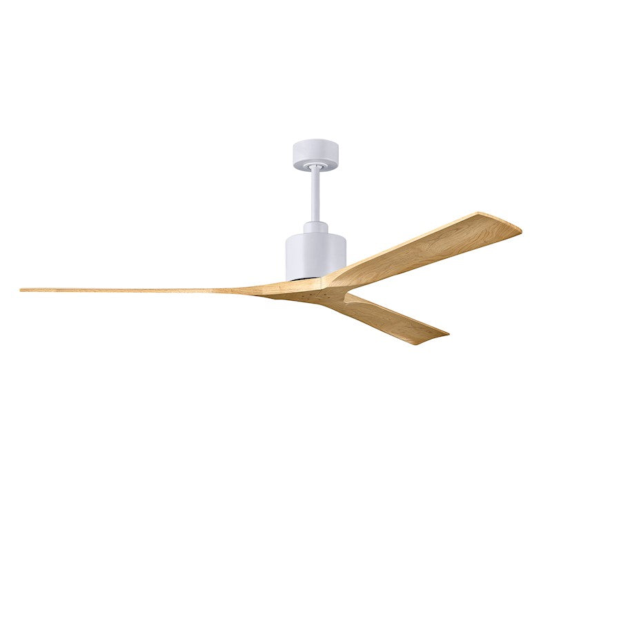 Matthews Fans Nan XL 72" Ceiling Fan, White/Maple Tone Blades - NKXL-MWH-LM-72