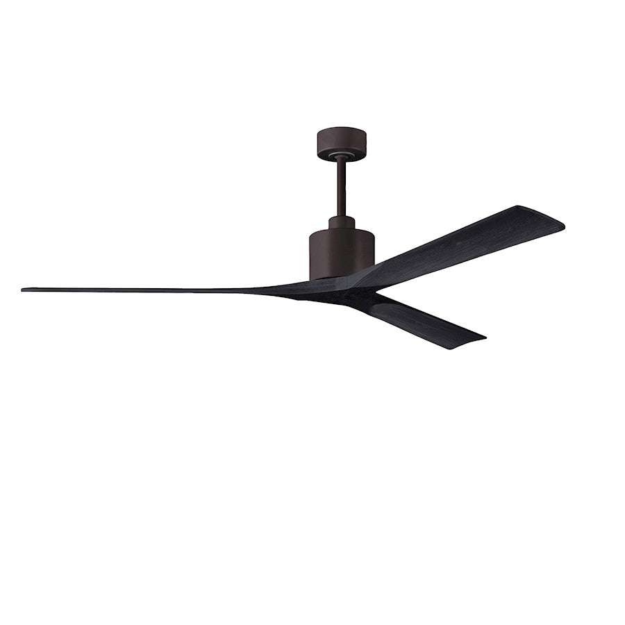 Matthews Fan Co. Nan XL 72" Ceiling Fan, Bronze/Black Blades - NKXL-TB-BK-72