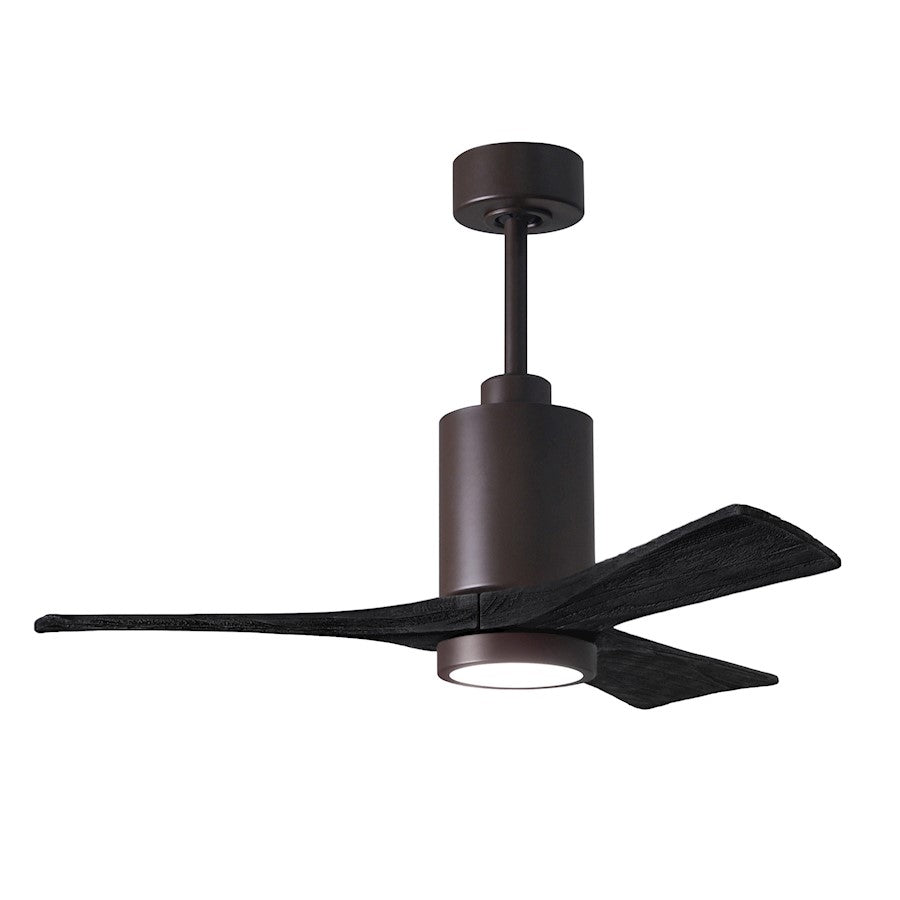 Matthews Fan Company Patricia 3 42" LED Ceiling Fan, Bronze/Black - PA3-TB-BK-42