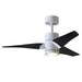 Matthews Fan Company Super Janet 42" LED Ceiling Fan, Gloss/Black - SJ-WH-BK-42