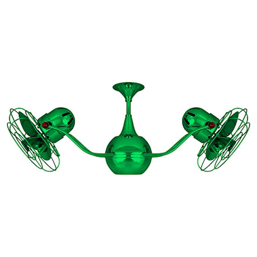 Matthews Fan Co. Vent Bettina Rotational Ceiling Fan, ES/Metal - VB-GREEN-MTL