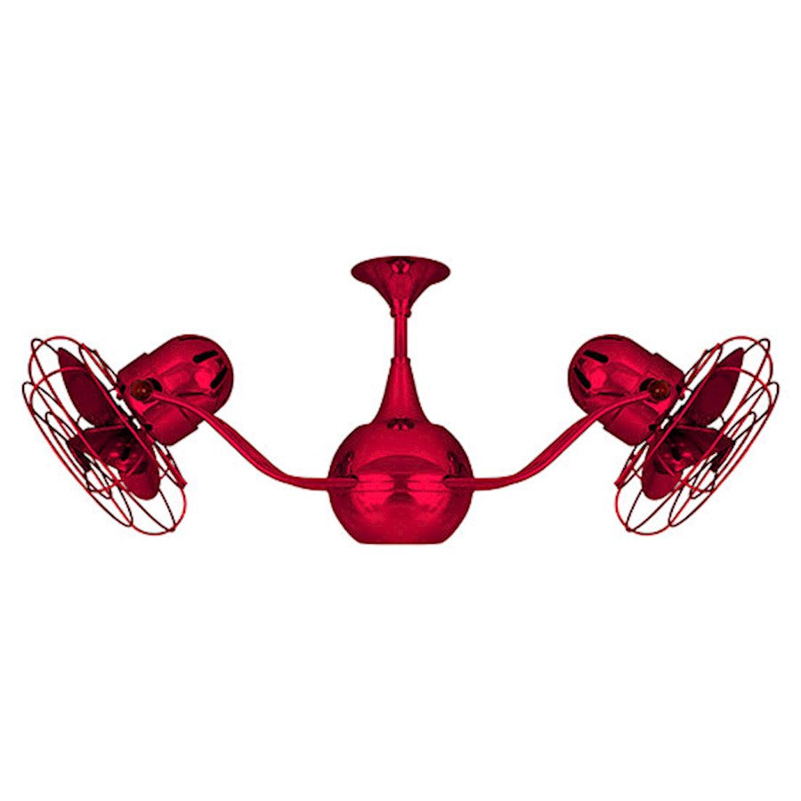 Matthews Fan Co. Vent Bettina Rotational Ceiling Fan, Rubi/Metal - VB-RED-MTL