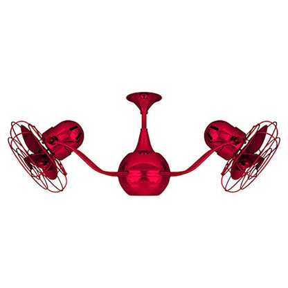 Matthews Fan Co. Vent Bettina Rotational Ceiling Fan, Rubi/Metal - VB-RED-MTL