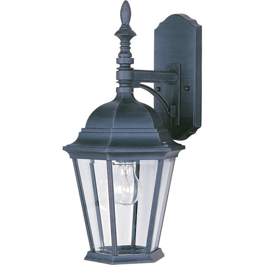 Maxim Westlake Cast 1-Light Outdoor Wall Lantern, Clear Glass