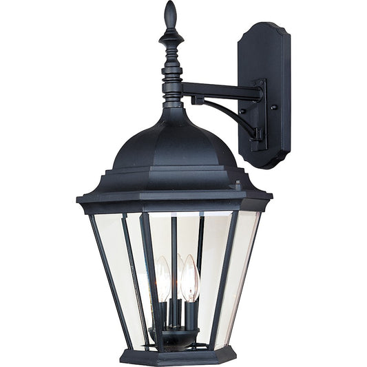 Maxim Westlake Cast 3-Light Outdoor Wall Lantern, Black