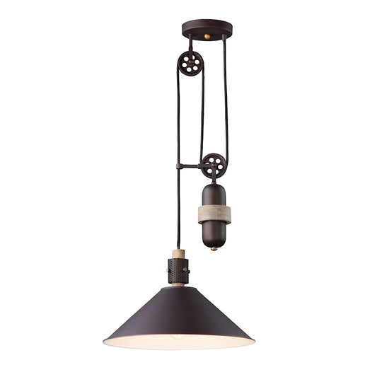 1 Light Pendant, Rubbed Bronze