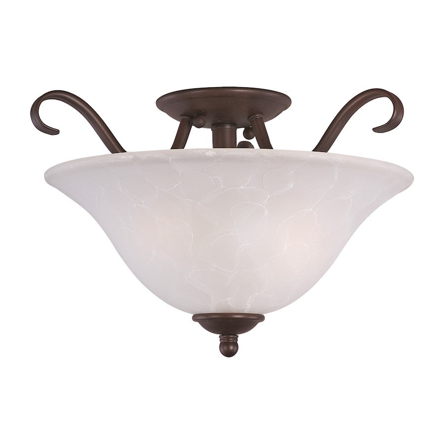 Maxim Lighting Basix 2 Light Semi Flush Mount, Oil Rubbed Bronze