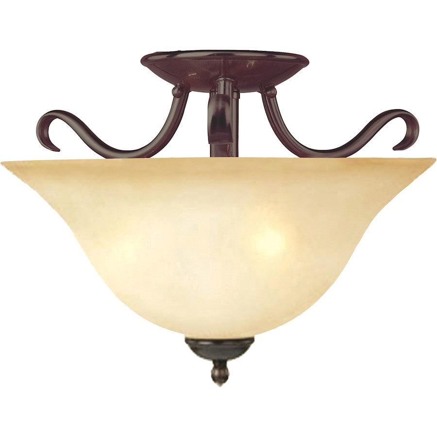 Maxim Lighting Basix 2 Light Semi Flush Mount, Oil Rubbed Bronze