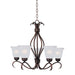 Maxim Lighting Basix 26" 5-Light Chandelier, Rubbed Bronze/Frosted - 10125FTOI
