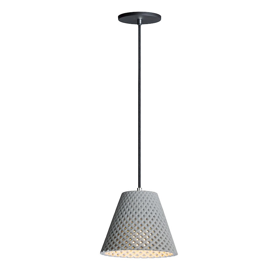 Maxim Lighting Woven 1-Light Pendant in Gray/Black - 10144GYBK