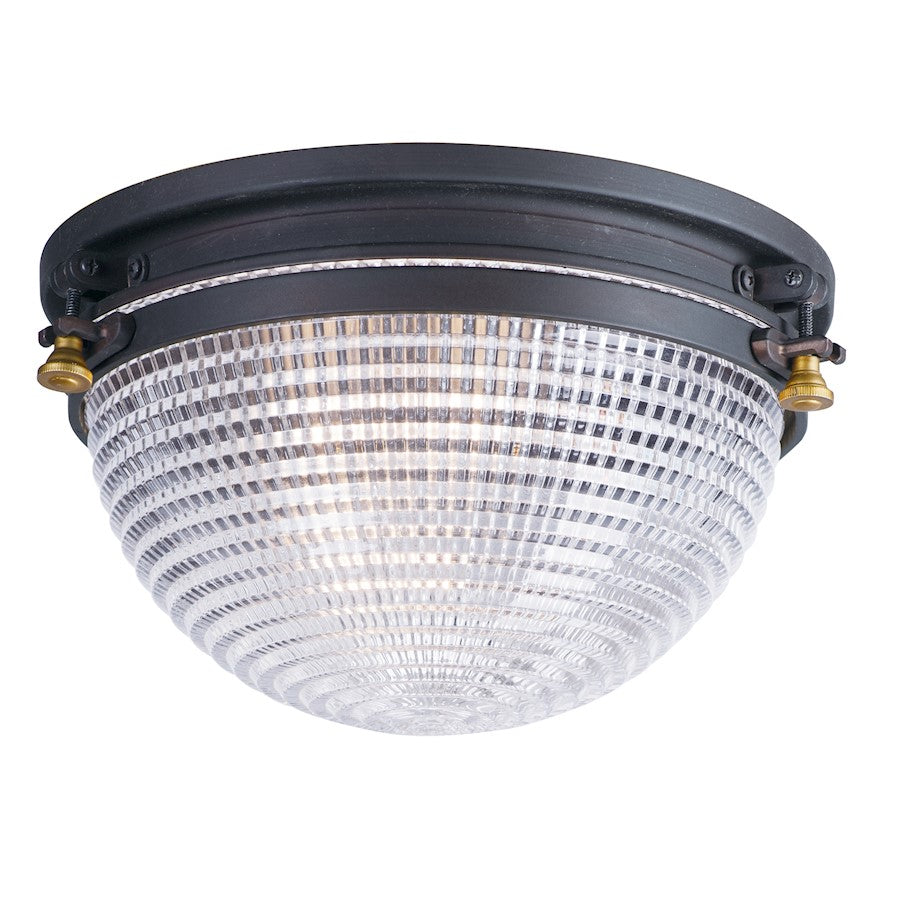 Maxim Lighting Portside 1-Light Flush Mount, Oil Rubbed Bronze/Brass